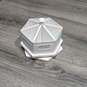 White Shabby Chic Rae Dunn Turnabout Wooden Storage